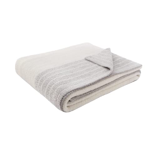 Member's Mark Heathered Border Cozy Knit Throw (Gray)