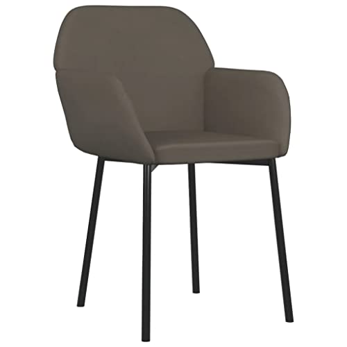 vidaXL Dining Chairs 2 pcs Dark Gray Velvet