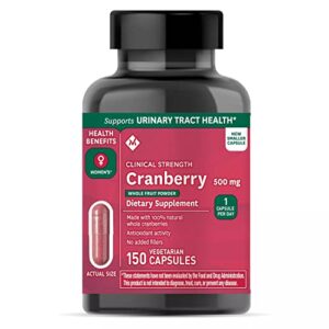 member’s mark clinical strength 500mg cranberry dietary supplement 2 packs (150 count.) cranberry naturally helps your body
