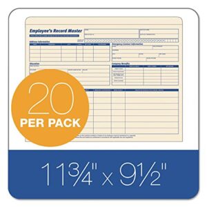 TOPS 3280 Employee Record Master File Jacket, 9 1/2 x 11 3/4, 10 Point Manila (Pack of 20)