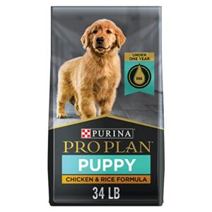 purina pro plan high protein dry puppy food, chicken and rice formula – 34 lb. bag