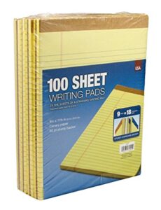 tops 100-sheet legal pads (pack of 9 pads), canary yellow