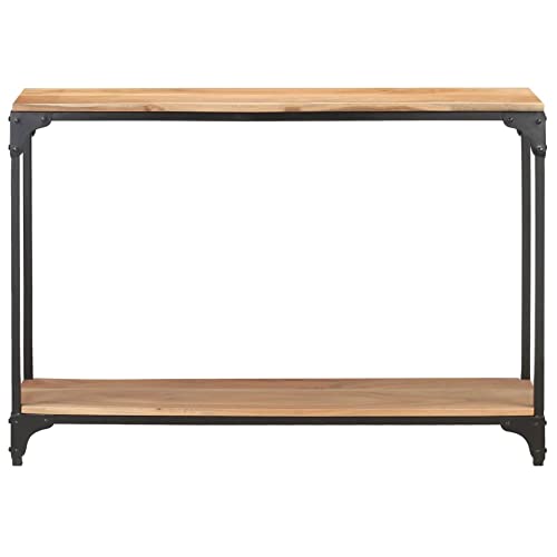 vidaXL Console Table 43.3"x11.8"x29.5" Solid Acacia Wood