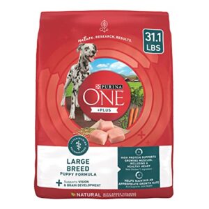 purina one plus large breed puppy food dry formula – 31.1 lb. bag