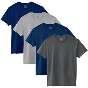 fruit of the loom men’s crew neck t-shirt (pack of 4), assorted, xxx-large