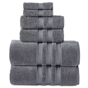 Member Mark 100% Cotton Hotel Premier Collection Luxury Bath Towel Bundle (Assorted Colors) (Grey, Bundle)