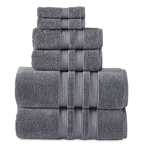 Member Mark 100% Cotton Hotel Premier Collection Luxury Bath Towel Bundle (Assorted Colors) (Grey, Bundle)