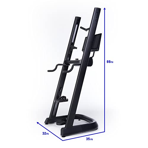 CLMBR01 Connected Full-Body Resistance Indoor Fitness Machine - 21.5" HD Touch Display, Built-in Sound System - Easy to Move, Space-Saving Design - Whole Body Strength & High Intensity Cardio Workout