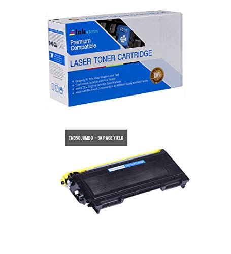 Inksters Compatible Toner Cartridge Replacement for Brother TN350/TN2000/TN2025 Black Jumbo - Compatible with HL 2030 2040 2070N DCP 7010 7020 7025 IntelliFAX 2820 2910 2920 MFC 7220