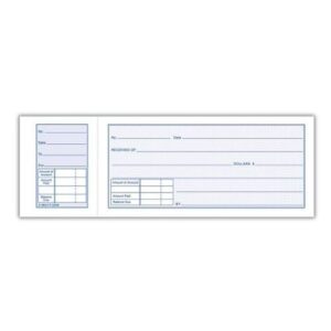 adams 9641 money receipt book 1-part tear-off stub 2-3/4 x 7-15/16 inch 50 pages per book (4 books for 200 total pages)