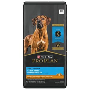 purina pro plan joint health large breed dog food, shredded blend chicken & rice formula – 34 lb. bag