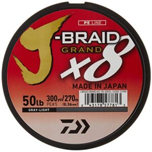 j-braid grand 8x 300yds filler spool gray light