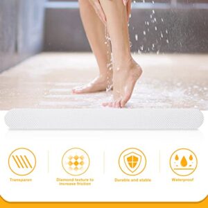 LoLaSta 36pcs Non Slip Bathtub Stickers, Anti Slip Stickers for Shower Floor Safety Bathtub Strips Adhesive Decals with Scraper for Bath Tub, Bathroom, Shower Stairs Ladders Boats