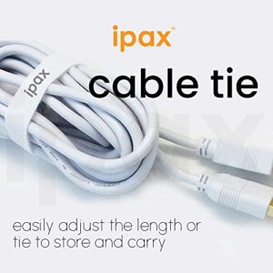 IPAX 15 Ft Long White Pure Copper USB 2.0 Interface Cable Compatible with HP Officejet Pro 7740 8715 8730 Canon Pixma TR4520 Printer Brother Scancut 2