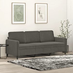 vidaxl 3-seater sofa dark gray 70.9″ velvet