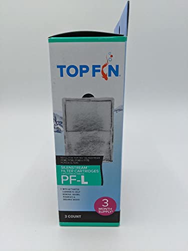 Top Fin Silenstream PF-L Refill for PF20, PF30, PF40 and PF75 Power Filters 6.5in x 4.5- (3 Count)