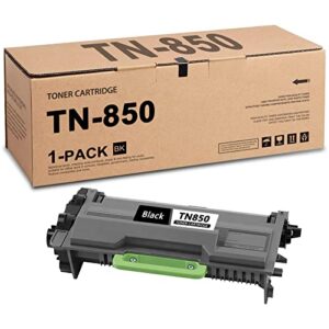 tn850 high yield toner cartridge, tn-850 high-yield black toner cartridge, tn-850bk replacement for brother tn850 hl-l6200dw mfc-l5850dw mfc-l5900dw mfc-l5700dw hl-l5200dw mfc-l5800dw, tn850 1pk
