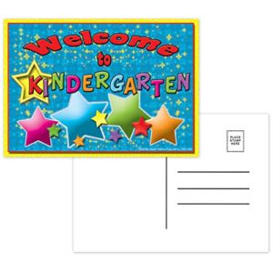 top notch teacher products top5116 welcome to kindergarten postcards, 4.1″ wide, 6″ length, 0.4″ height (30 per package)