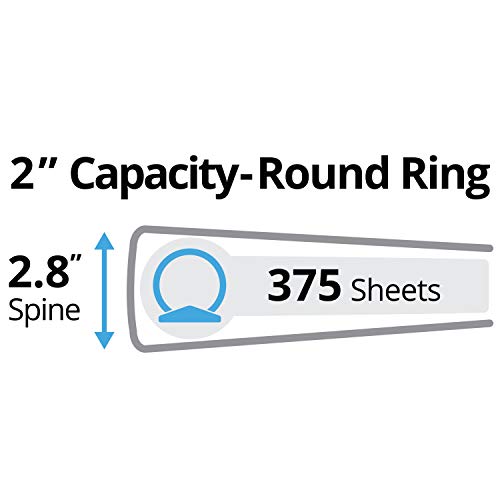 Avery Mini Durable Binder for 5.5 x 8.5 Inch Pages, 2-Inch Round Ring, Black, 1 Binder (27554) & Avery Mini Binder Filler Paper for 3 Ring Binders or 7 Ring Binders, College Ruled