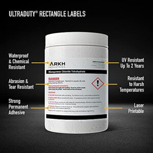 Avery UltraDuty GHS Labels, Waterproof, 2/3" x 1-3/4" Inch Rectangle Printable Labels, Pack of 1500 White Labels for Use with Laser Printers