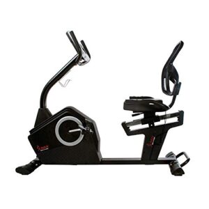 Sunny Health & Fitness Programmable Recumbent Bike - SF-RB4850, Black