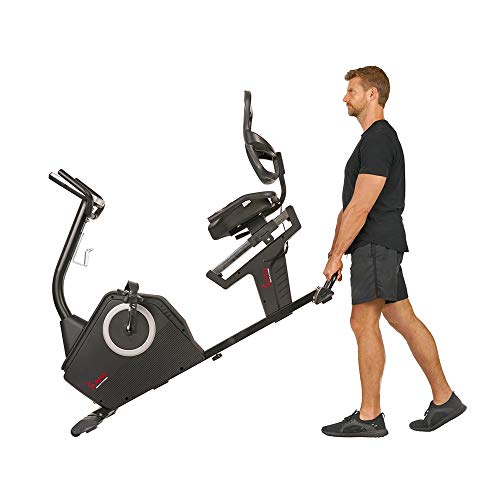 Sunny Health & Fitness Programmable Recumbent Bike - SF-RB4850, Black