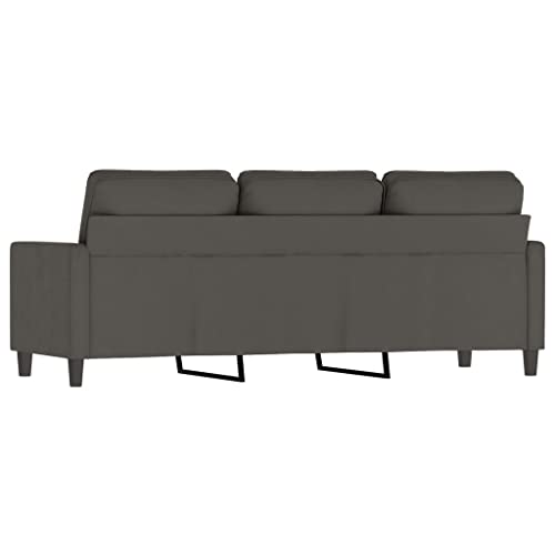 vidaXL 3-Seater Sofa Dark Gray 70.9" Velvet