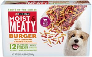 purina moist & meaty burger with cheddar cheese flavor adult dry dog food