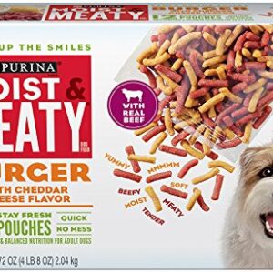 Purina Moist & Meaty Burger With Cheddar Cheese Flavor Adult Dry Dog Food