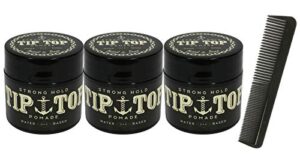tip top strong hold water based pomade 4.25oz pack of 3