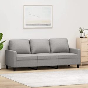vidaxl 3-seater sofa light gray 70.9″ fabric