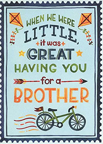 RSVP Birthday Greeting Card for Brother: When We Were Little : Kites and Bicycle by Becca Cahan