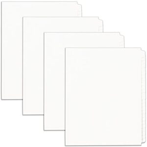avery legal exhibit binder dividers, 25 blank side tabs, unpunched letter size, 1 set collated, 4 packs (11912)