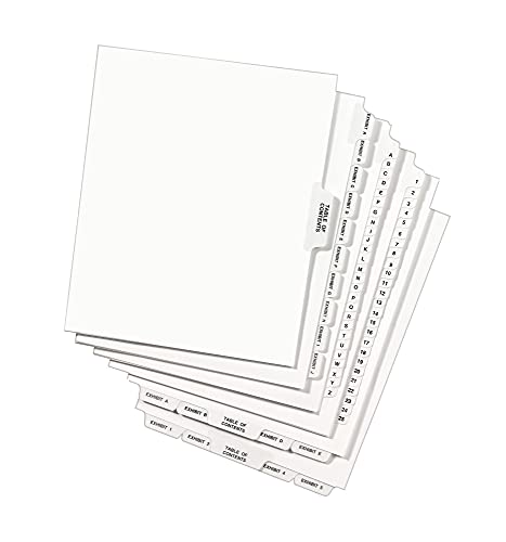 Avery Legal Exhibit Binder Dividers, 25 Blank Side Tabs, Unpunched Letter Size, 1 Set Collated, 4 Packs (11912)