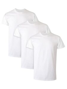 hanes men’s white t-shirt pack (colors available), moisture-wicking shirts, 100% cotton undershirts for men, multipack