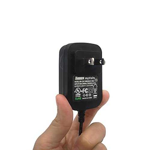 MyVolts 12V Power Supply Adaptor Compatible with/Replacement for Brother PT-D400, PT-D400AD, PT-D400VP Label Printer - US Plug