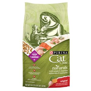 purina cat chow naturals with added vitamins, minerals and nutrients dry cat food, naturals original – 3.15 lb. bags (4 count)