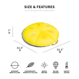 Big Joe Fruit Slice Small No Inflation Needed Pool Float, Lemon Mesh, 4ft Big