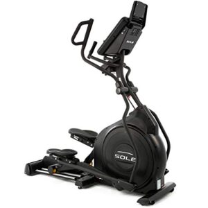 sole fitness e55 (2017 model blowout sale) indoor elliptical, home and gym exercise equipment, smooth and quiet, versatile for any workout, bluetooth and usb compatible