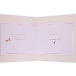 Clintons: Glitter Dragonflies Sister & Brother In Law Wedding Card 186x186mm