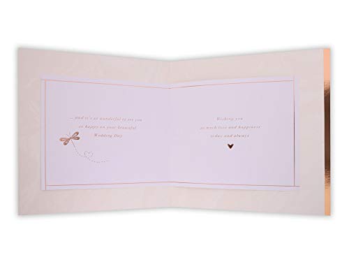 Clintons: Glitter Dragonflies Sister & Brother In Law Wedding Card 186x186mm