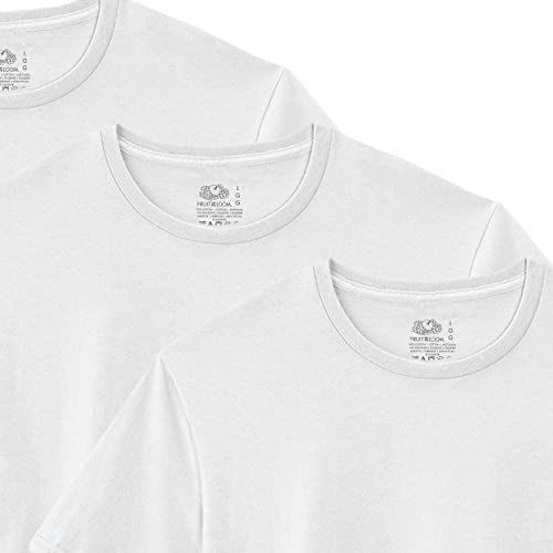 Fruit of the Loom Men's Stay Tucked Crew T-Shirt - X-Large - White (Pack of 6)