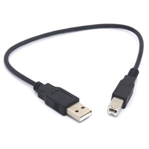 openii short usb printer cable, usb 2.0 a male to b male scanner cord for hp, cannon, brother, xerox, samsung and more (20cm)