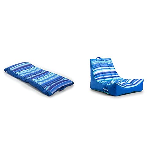 Big Joe Kona Float, Blurred Stripe Blue & Captain's Float 2.0 w/Cup Holder, Blurred Stripe Blue