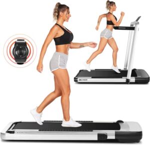 ancheer treadmill,folding treadmill for home workout,electric walking under desk treadmill with app control, portable exercise walking jogging running machine (silver)