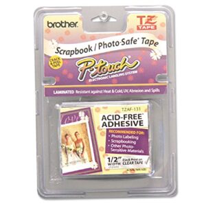 Brother Tzeaf231 Tz Photo-Safe Labeling Tape for P-Touch Labelers, 1/2-Inch W, Black On White