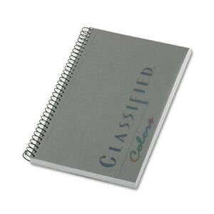 tops 73507 color notebook, graphite cover, 8 1/2 x 5 1/2, white, 100 sheets