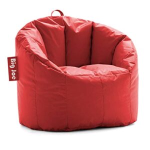 Big Joe Milano Bean Bag Chair, Red Smartmax, 2.5ft & Bean Refill 2Pk Polystyrene Beans for Bean Bags or Crafts, 100 Liters per Bag