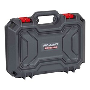 plano rustrictor defender two pistol case, anti-rust double gun case equipped with vci foam, dri-loc seal and padlock tabs