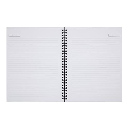 Office Depot Wirebound Notebook, 7 1/4in x 9 1/2in, 1 Subject, Narrow Ruled, 160 Pages (80 Sheets), Black, ODUS1402-026